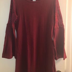 Deep Red Octavia Sweater Dress